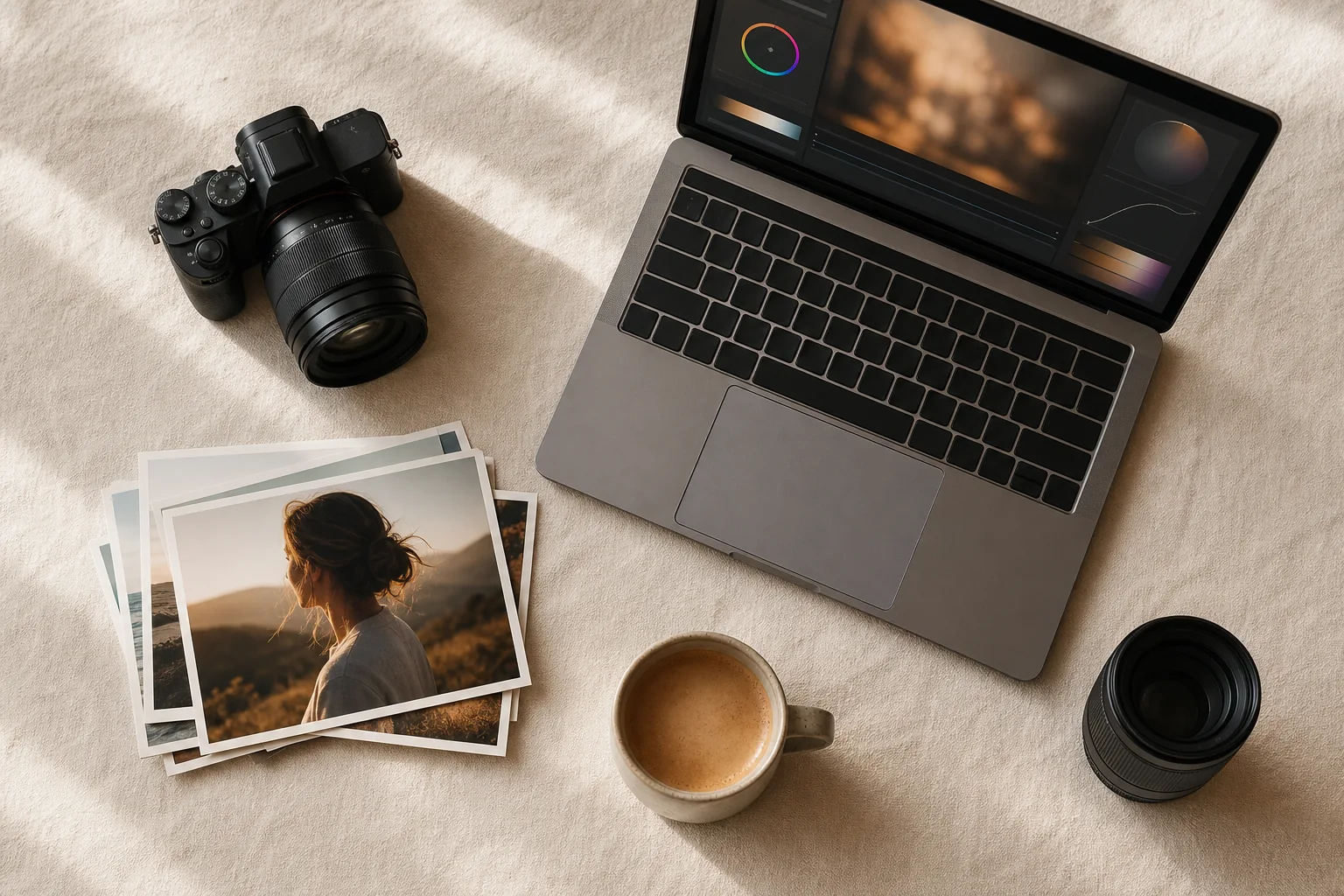 EditFrame test bench showing the same portrait RAW file open in two AI photo editors side by side